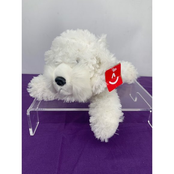 Aurora Flopsie - 12" Bonita White Laying Maltese Plastic Eyes and Nose - Picture 1 of 13